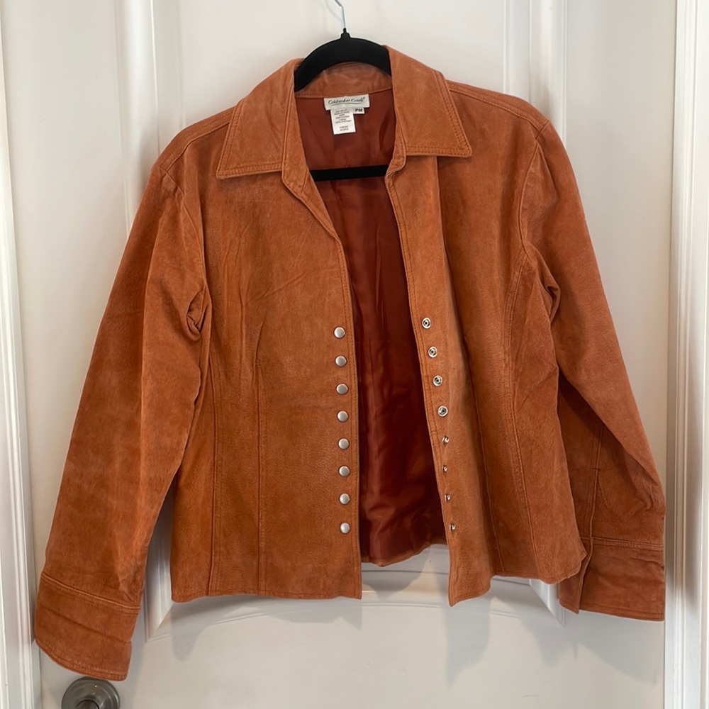 vintage suede, leather jacket